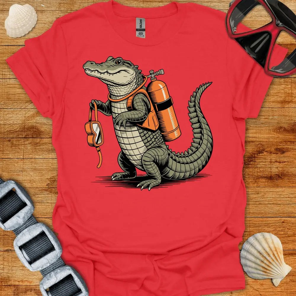 T-Shirt Red / S Alligator Diver T-Shirt