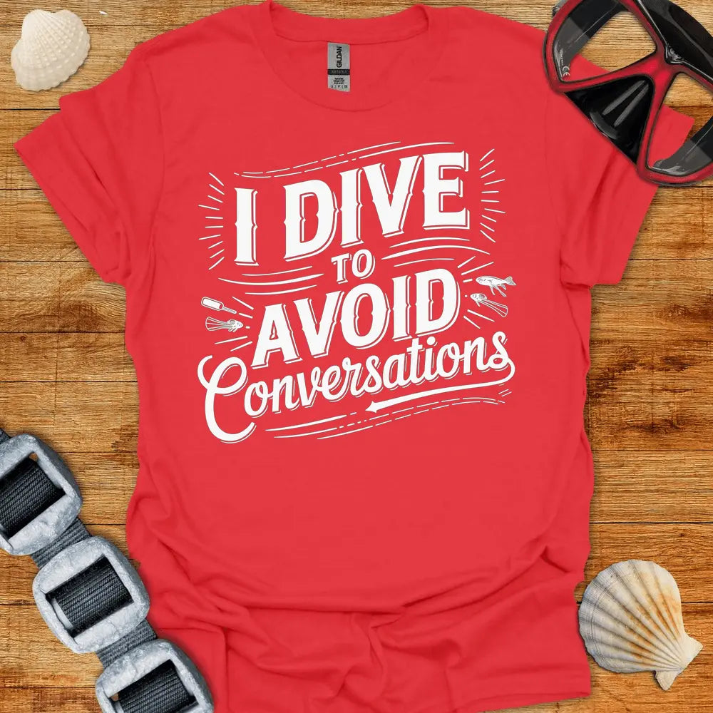 T-Shirt Red / S Avoid-Conversations T-Shirt