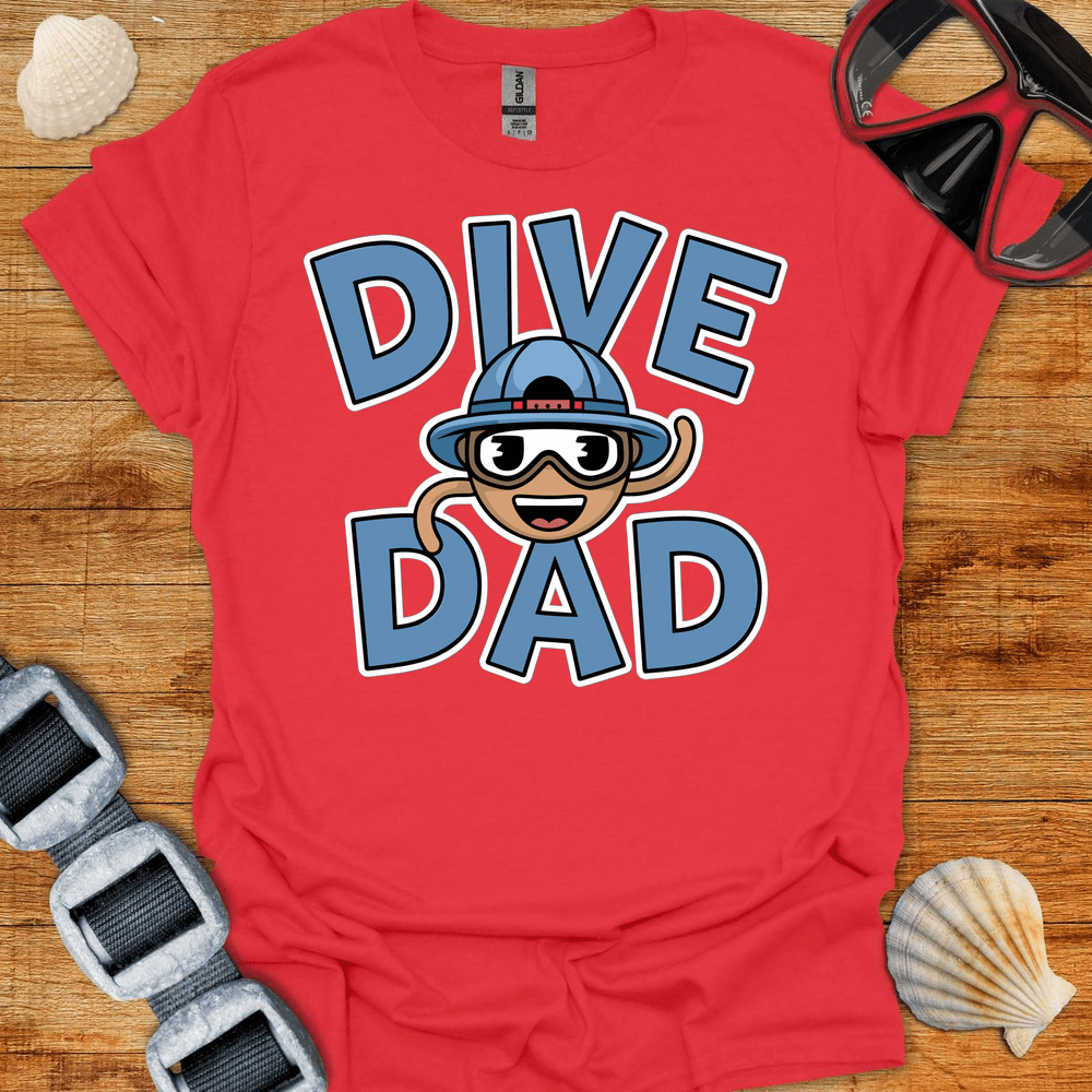 T-Shirt Red / S Dive Dad T-Shirt