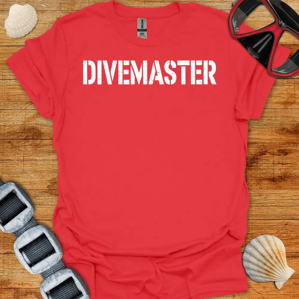 T-Shirt Red / S Divemaster Stamp T-Shirt