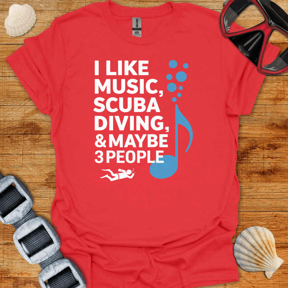 T-Shirt Red / S Diving And Music
