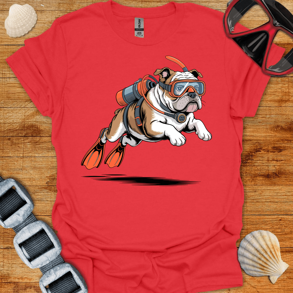 T-Shirt Red / S Diving Bulldog T-Shirt