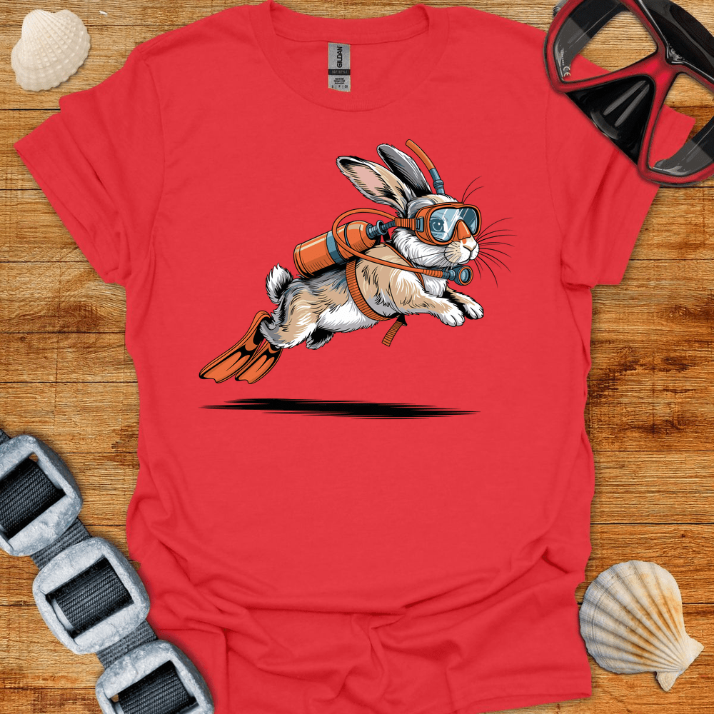 T-Shirt Red / S Diving Rabbit T-Shirt