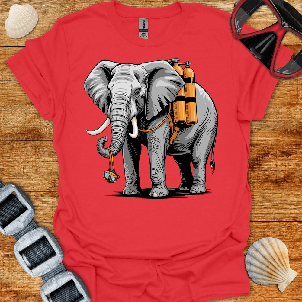 T-Shirt Red / S Elephant Diver T-Shirt