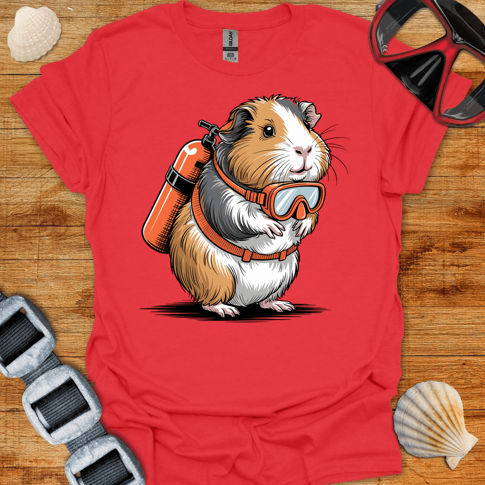 T-Shirt Red / S Guinea Pig Diver T-Shirt