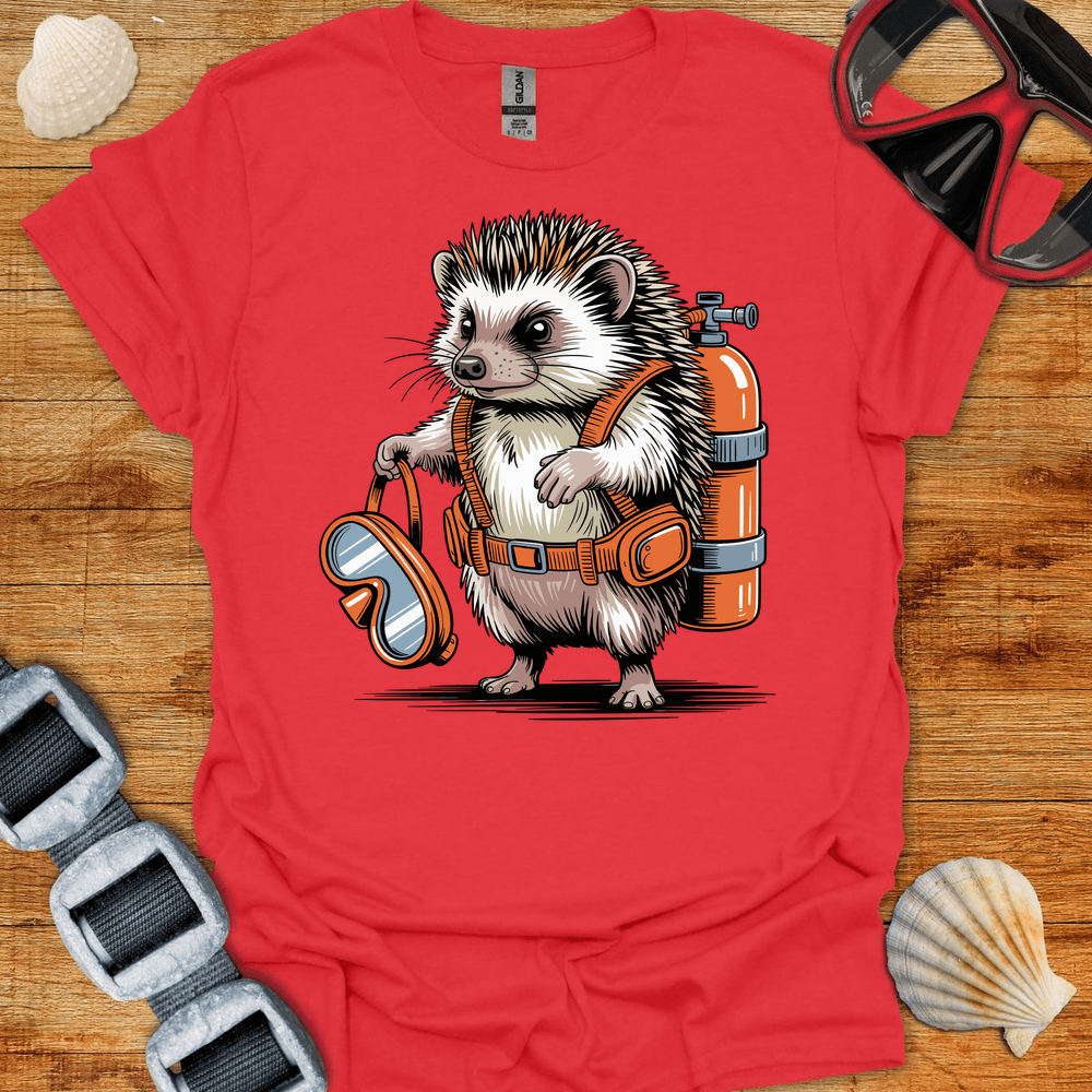 T-Shirt Red / S Hedgehog Diver T-Shirt