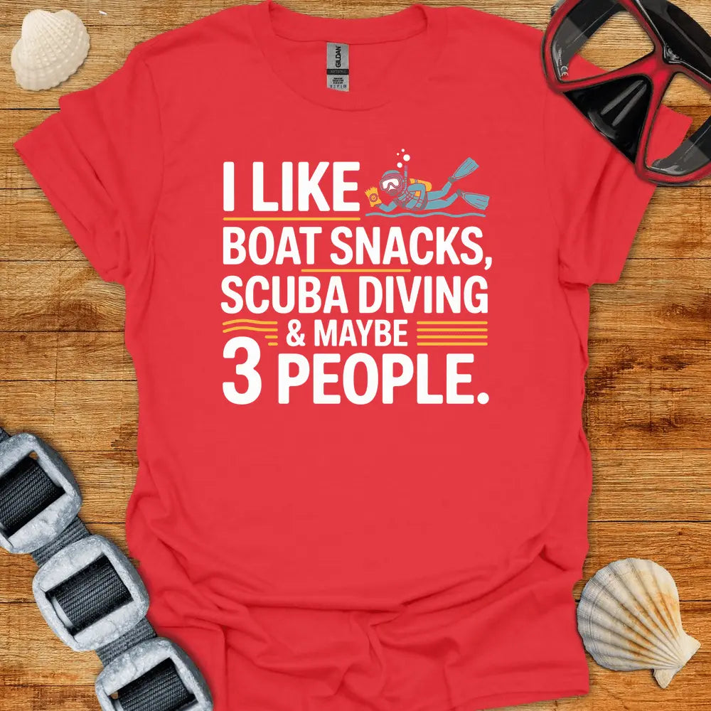 T-Shirt Red / S I Like Boat Snacks T-Shirt