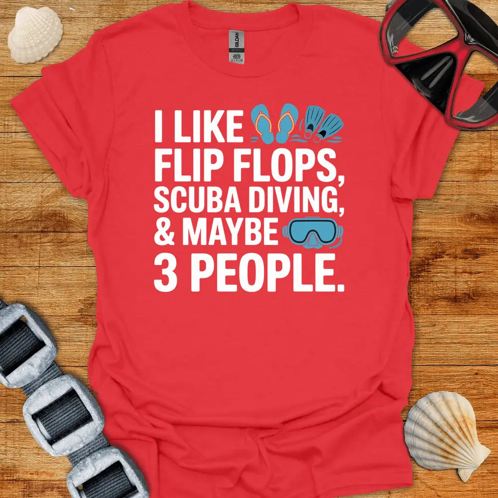 T-Shirt Red / S I Like Flipflops T-Shirt