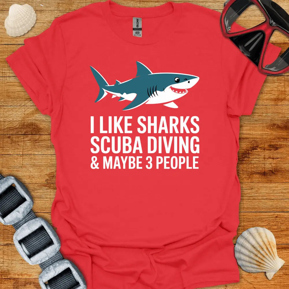 T-Shirt Red / S I Like Sharks T-Shirt