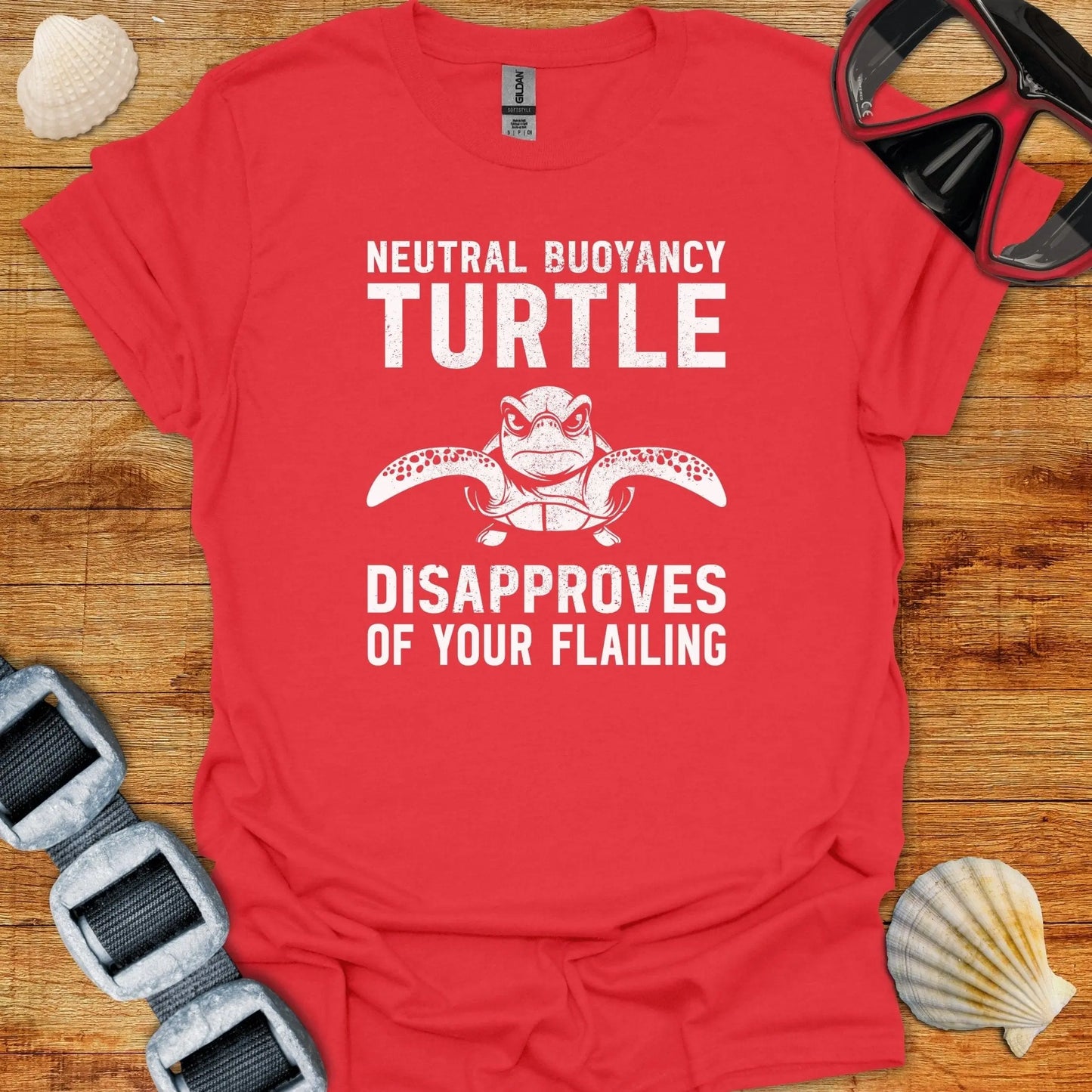 T-Shirt Red / S Neutral Buoyancy Turtle T-Shirt