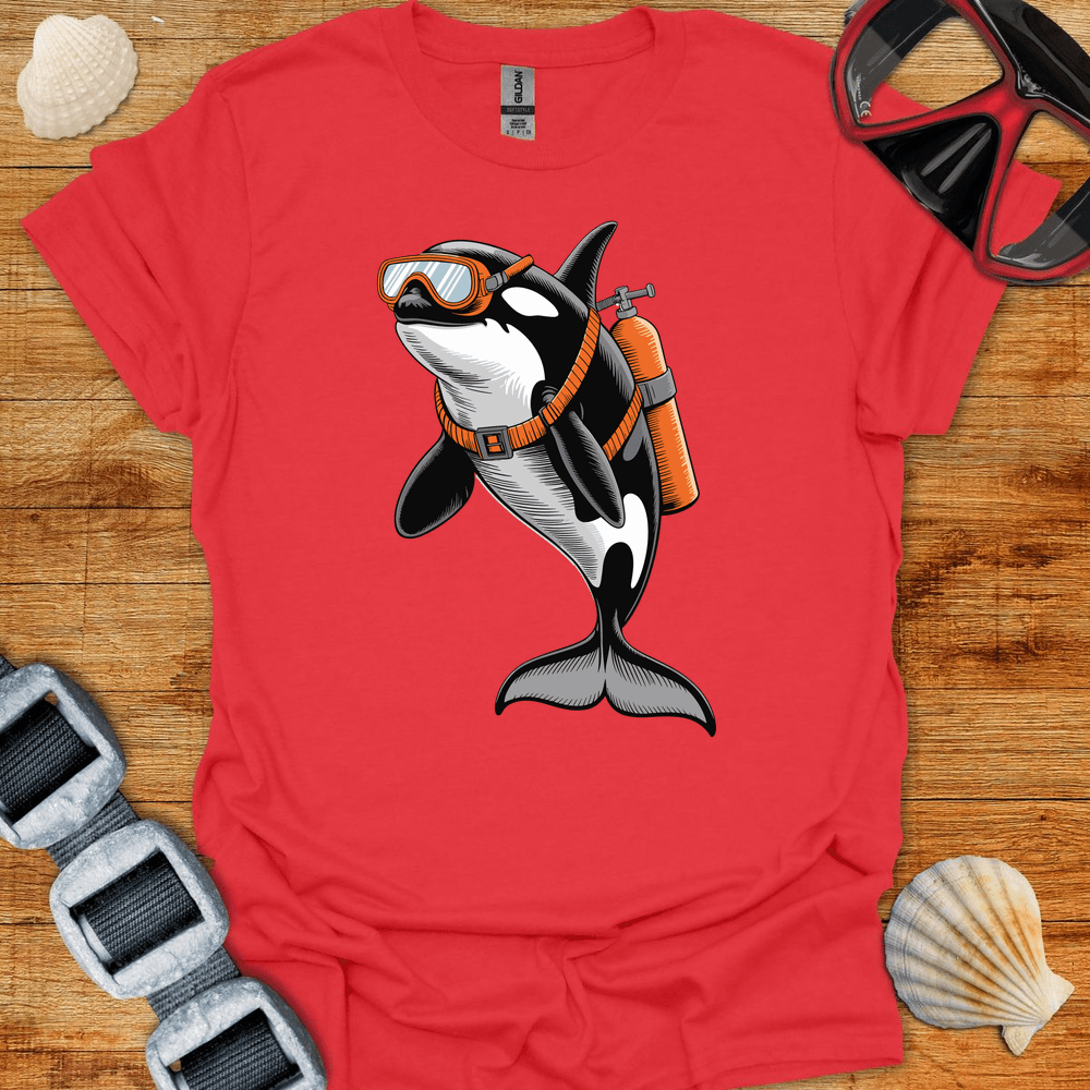 T-Shirt Red / S Orca Diver T-Shirt