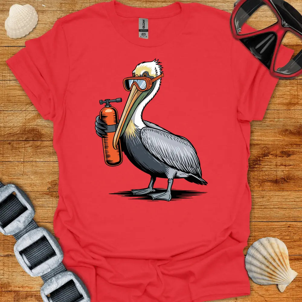 T-Shirt Red / S Pelican Diver T-Shirt