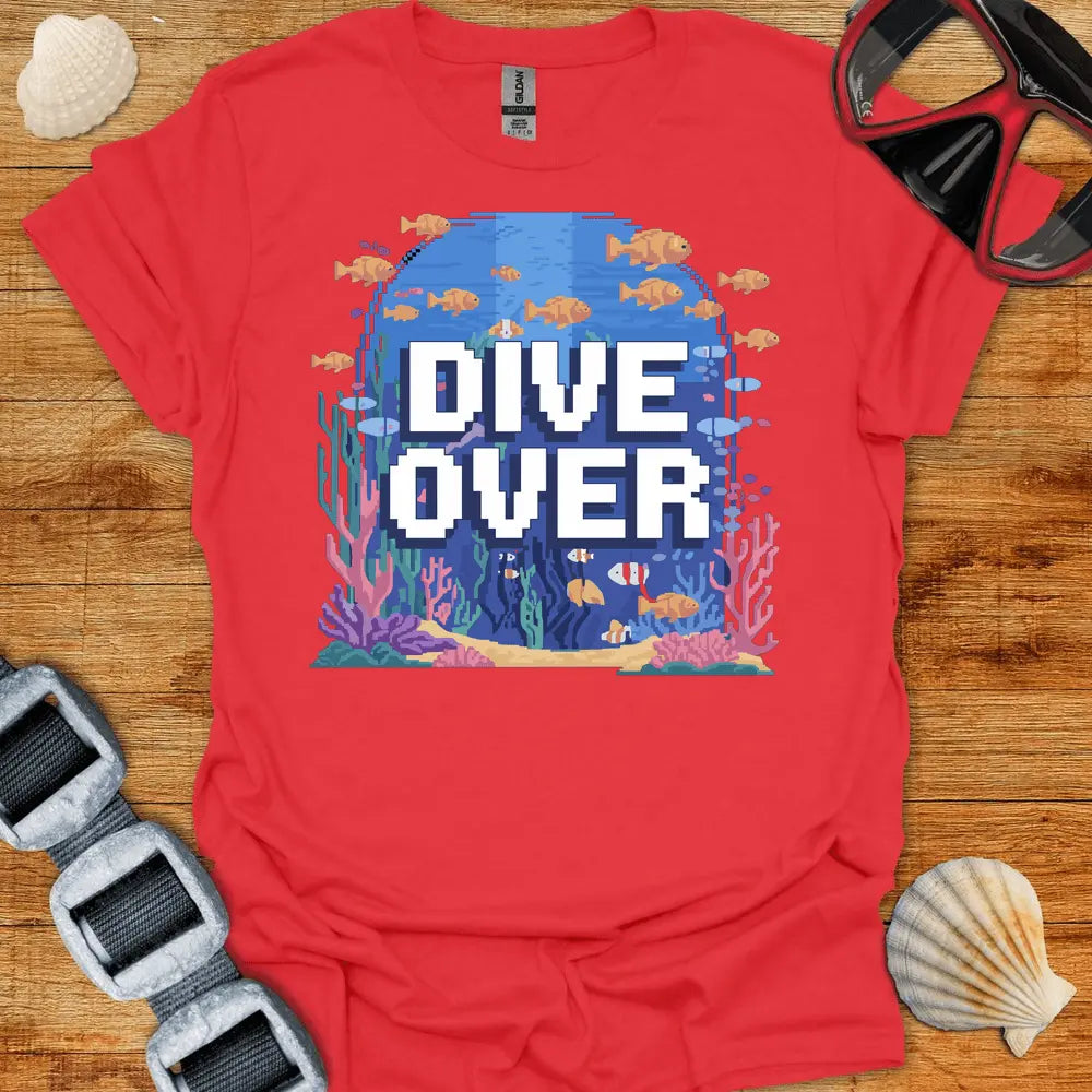 T-Shirt Red / S Retro Dive Over T-Shirt