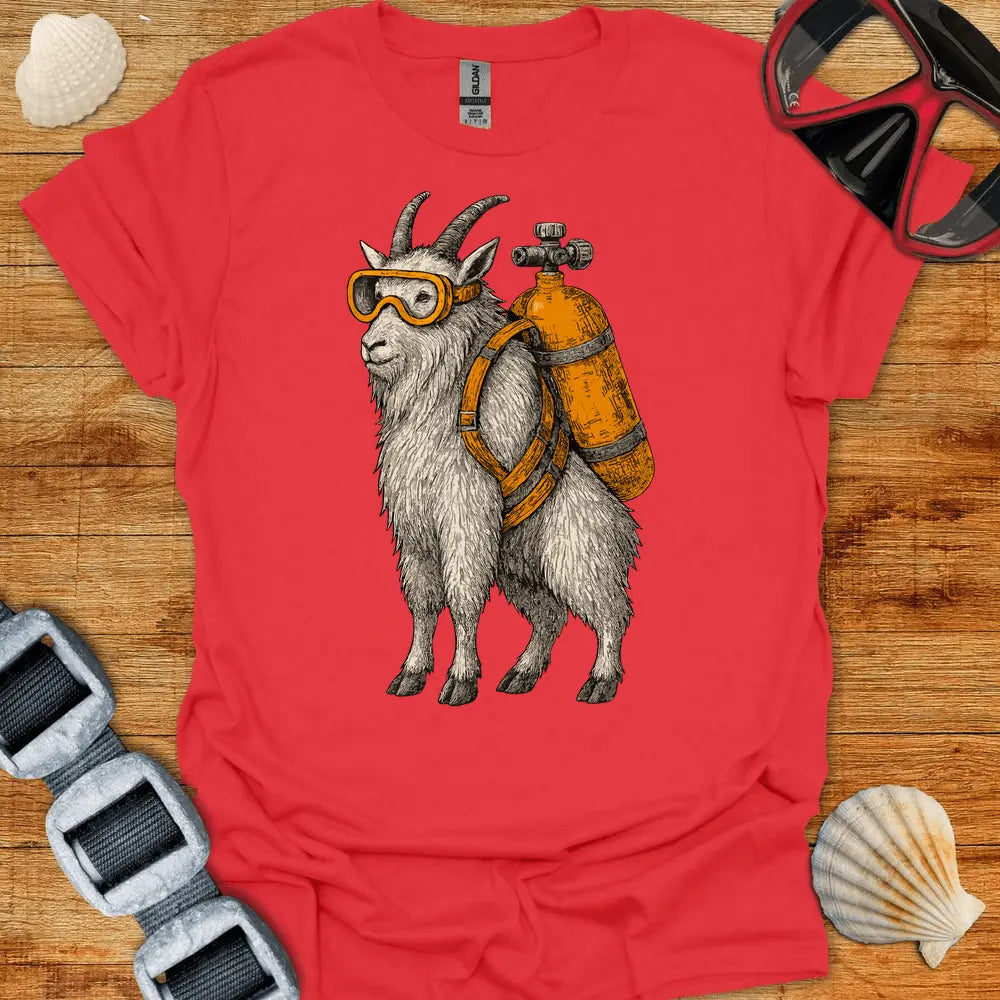 T-Shirt Red / S Scuba Goat T-Shirt
