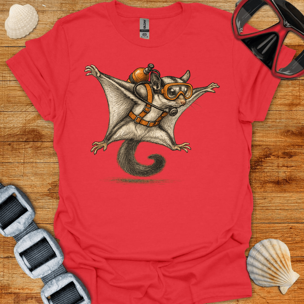 T-Shirt Red / S Sugar Glider Diver T-Shirt