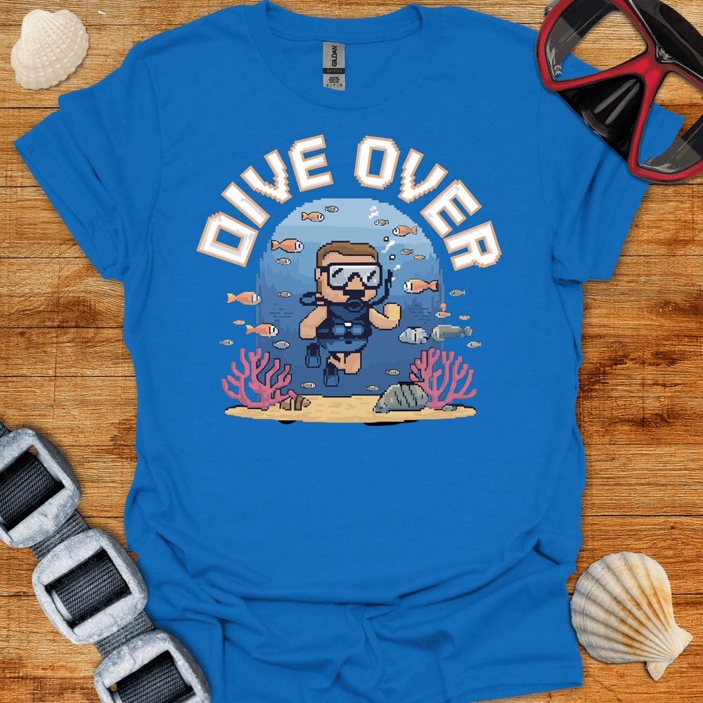 T-Shirt Royal / S Dive Over Retro T-Shirt
