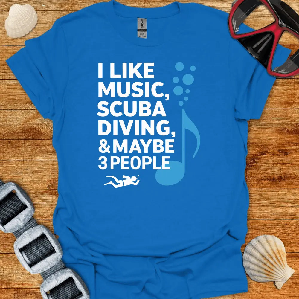 T-Shirt Royal / S Diving And Music