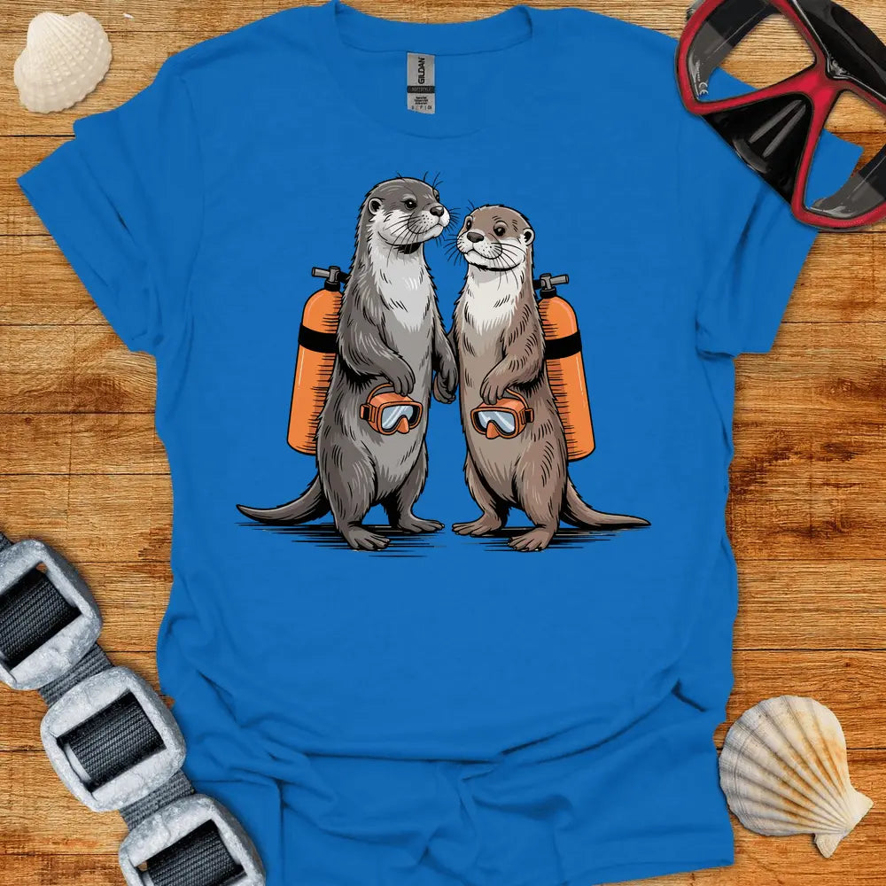 T-Shirt Royal / S Diving Otters T-Shirt