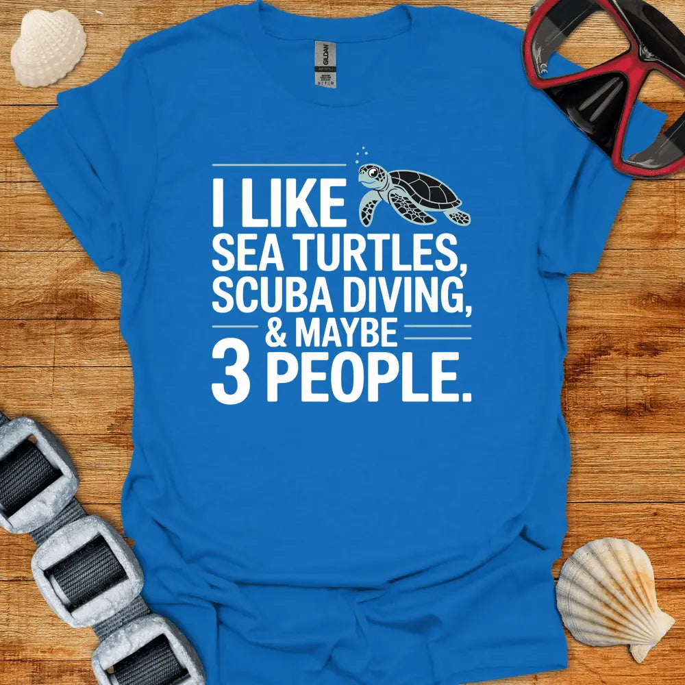 T-Shirt Royal / S I Like Sea Turtles T-Shirt