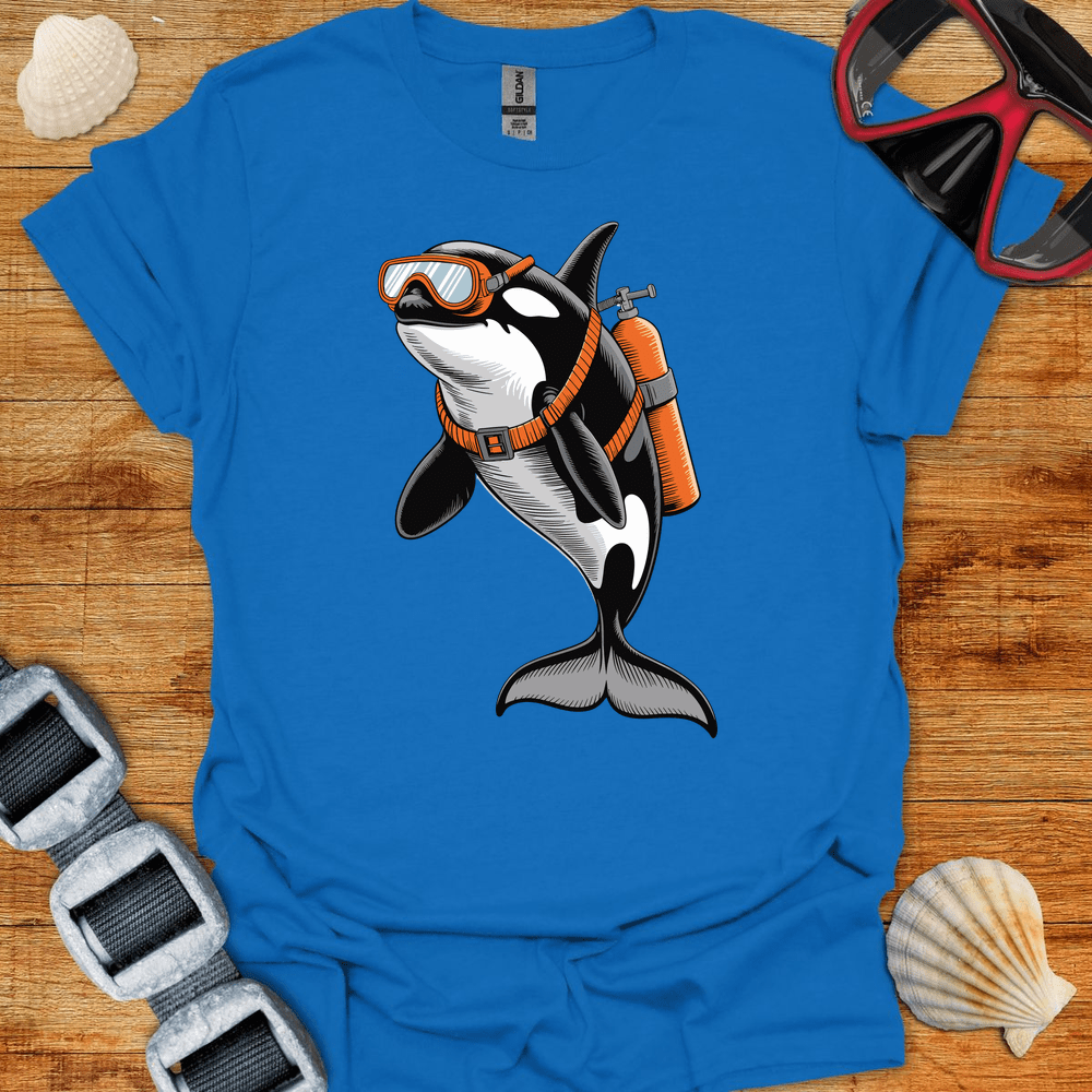T-Shirt Royal / S Orca Diver T-Shirt
