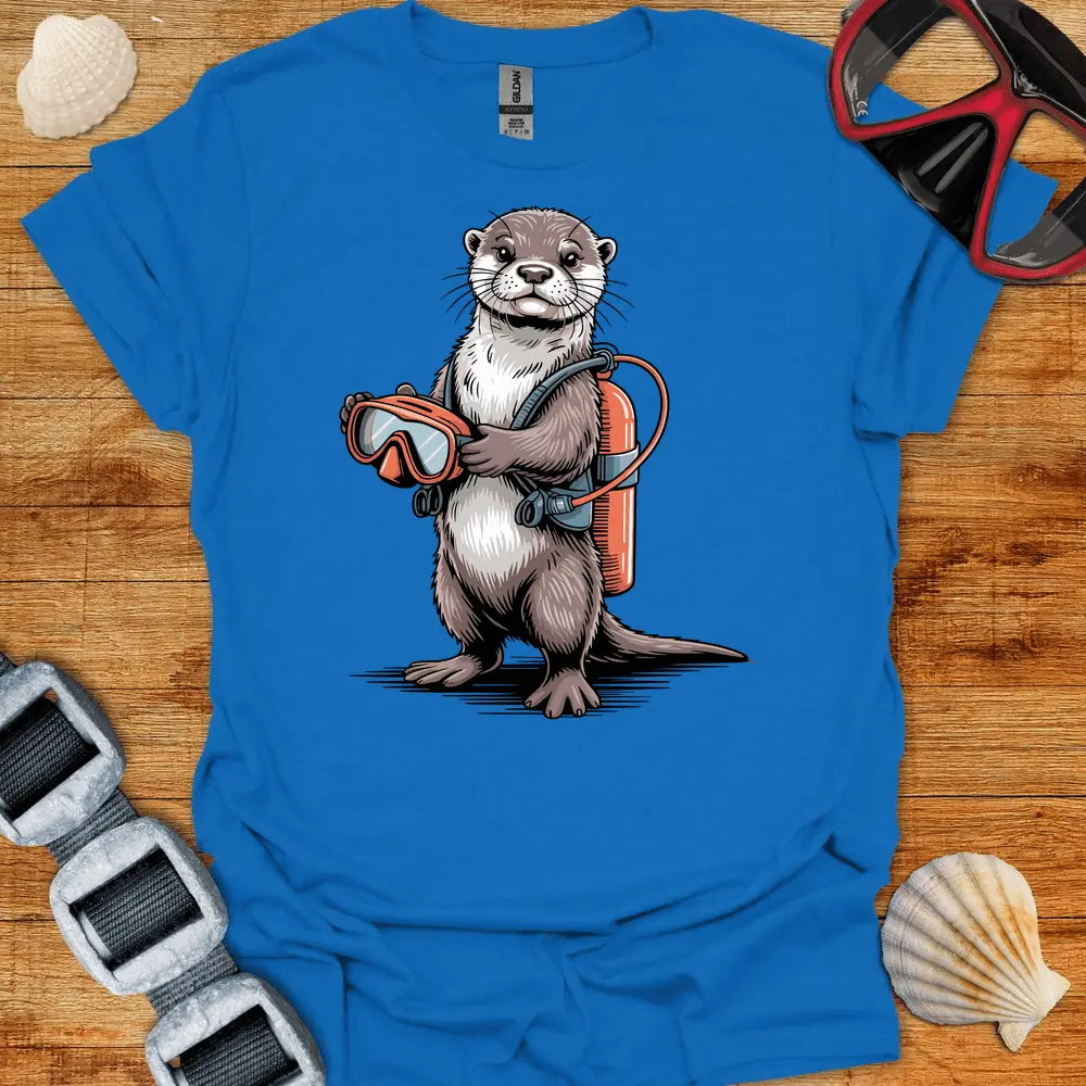 T-Shirt Royal / S Otter Diver T-Shirt