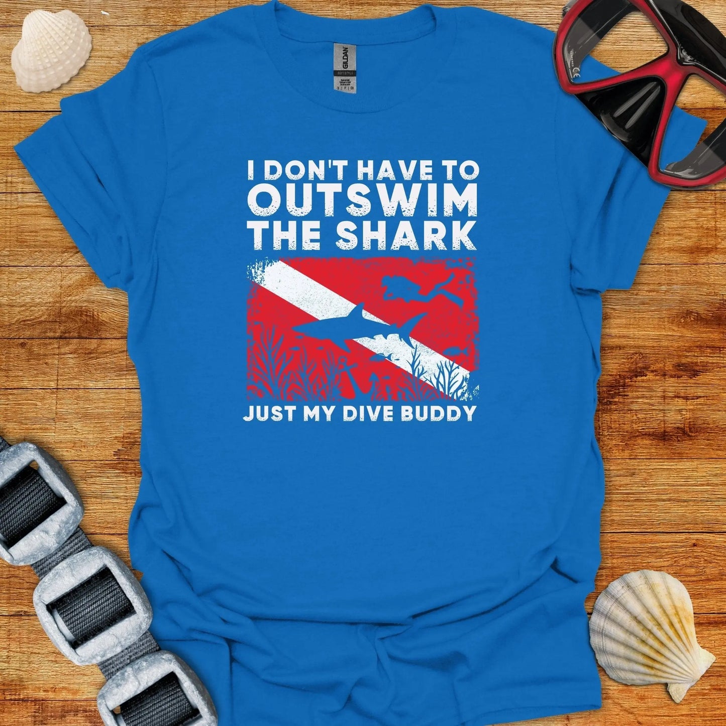 T-Shirt Royal / S Outswim The Shark T-Shirt