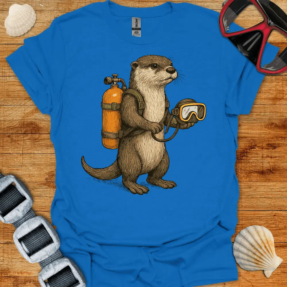 T-Shirt Royal / S Scuba Otter T-Shirt