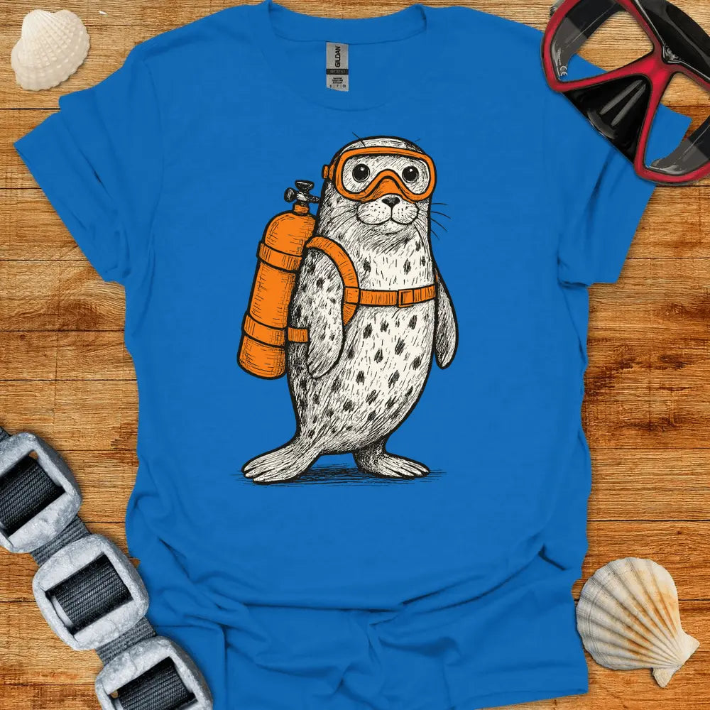 T-Shirt Royal / S Scuba Seal T-Shirt