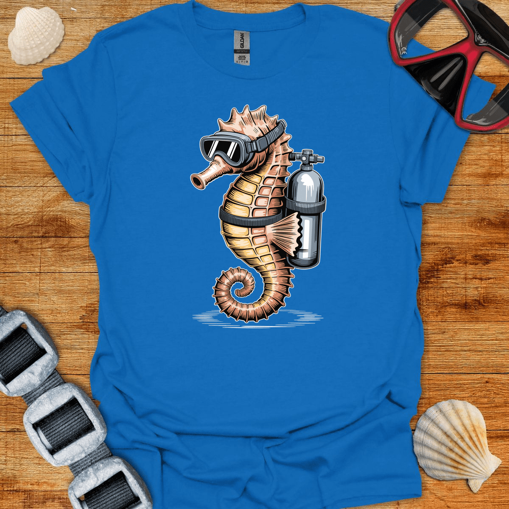 T-Shirt Royal / S Seahorse Diver T-Shirt