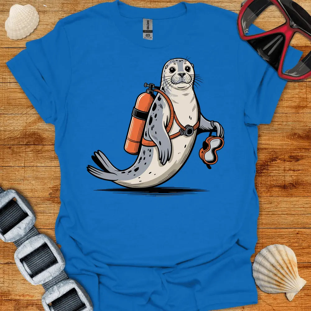 T-Shirt Royal / S Seal Diver T-Shirt