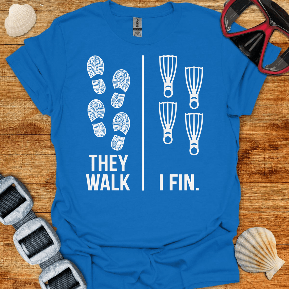 T-Shirt Royal / S Walk Fin T-Shirt