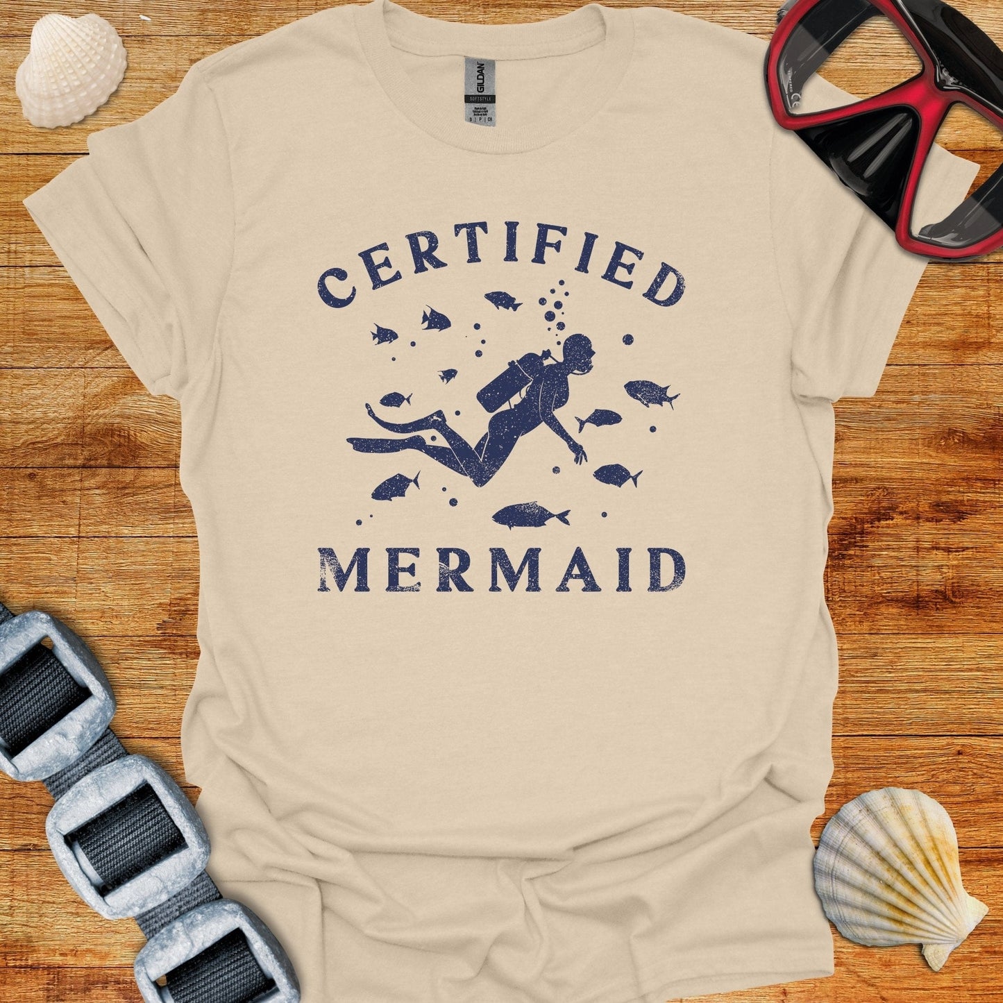 T-Shirt Sand / S Ceritfied Mermaid - T Shirt
