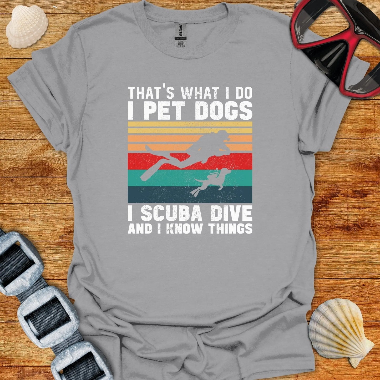 T-Shirt Scuba and Dogs T-Shirt