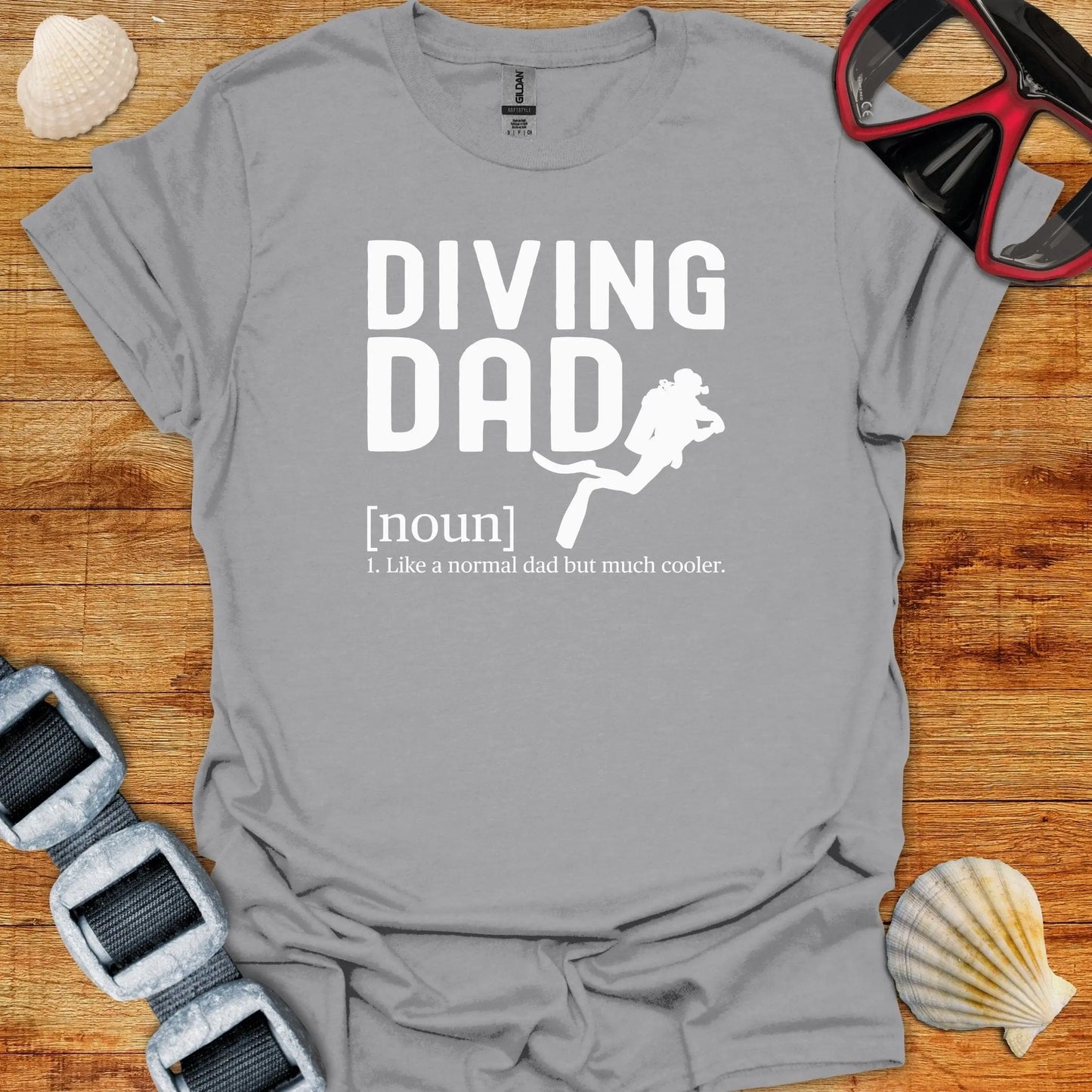 T-Shirt Sport Grey / S Cool Diving Dad T-Shirt