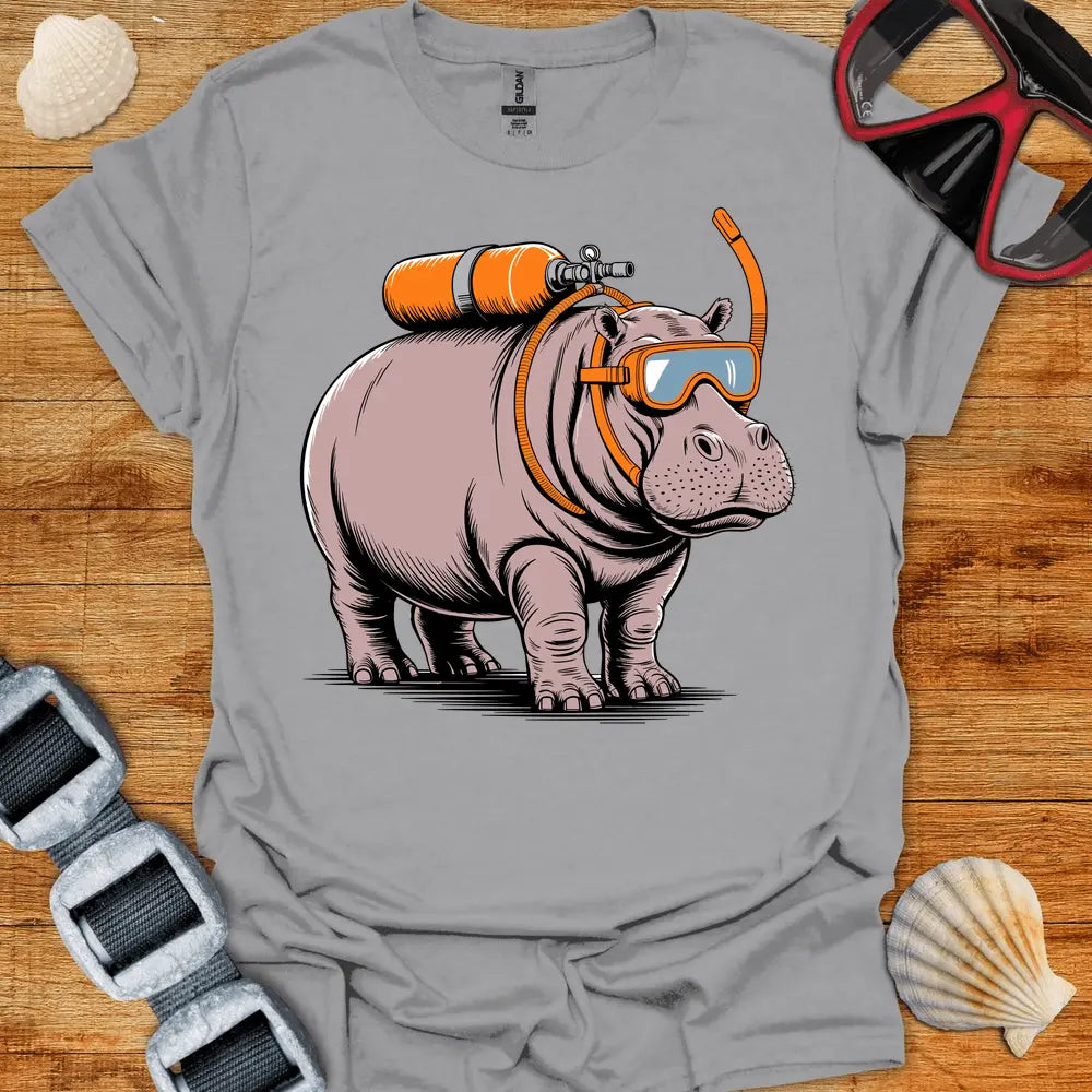 T-Shirt Sport Grey / S Hippo Diver T-Shirt