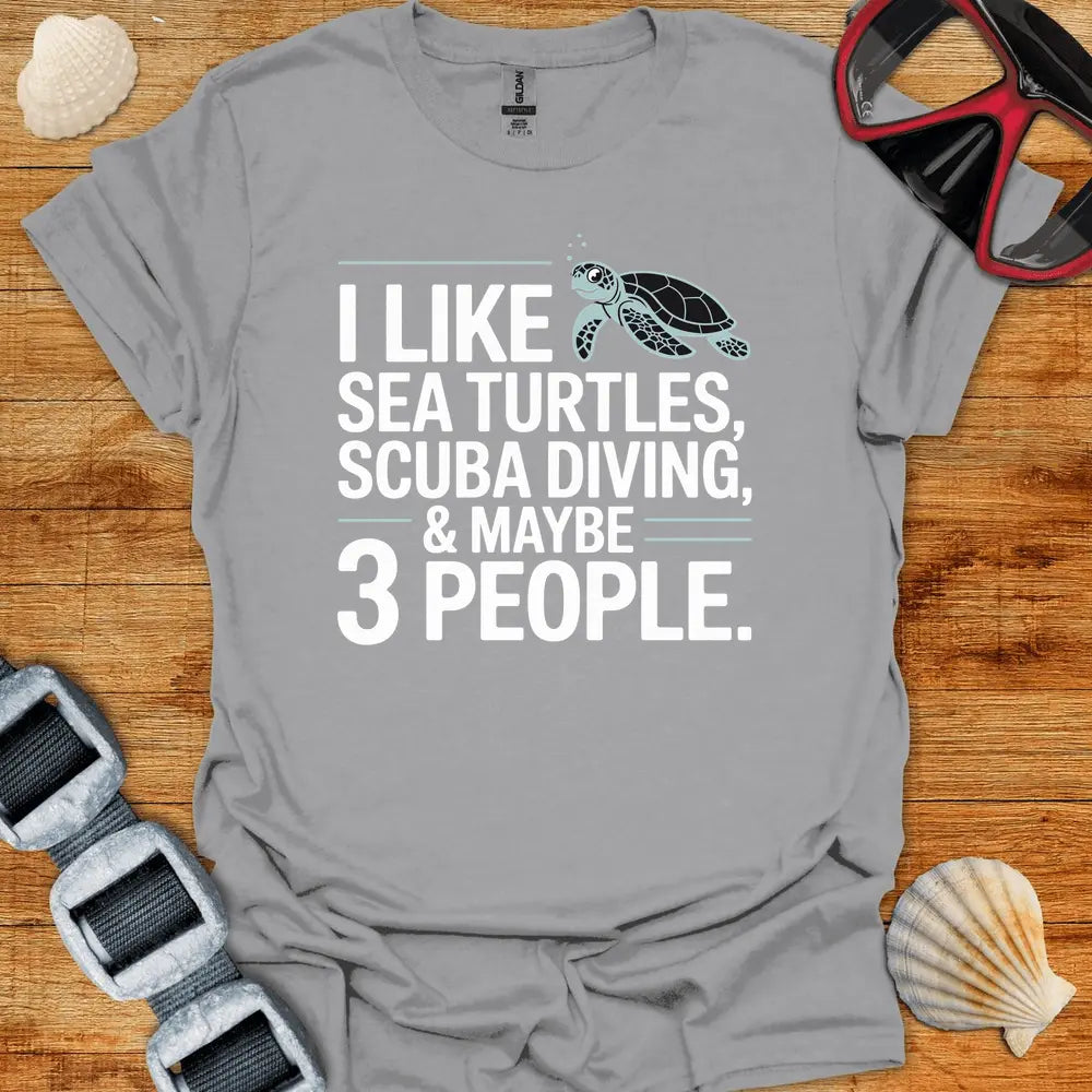 T-Shirt Sport Grey / S I Like Sea Turtles T-Shirt
