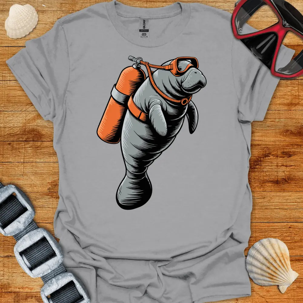 T-Shirt Sport Grey / S Manatee Diver T-Shirt