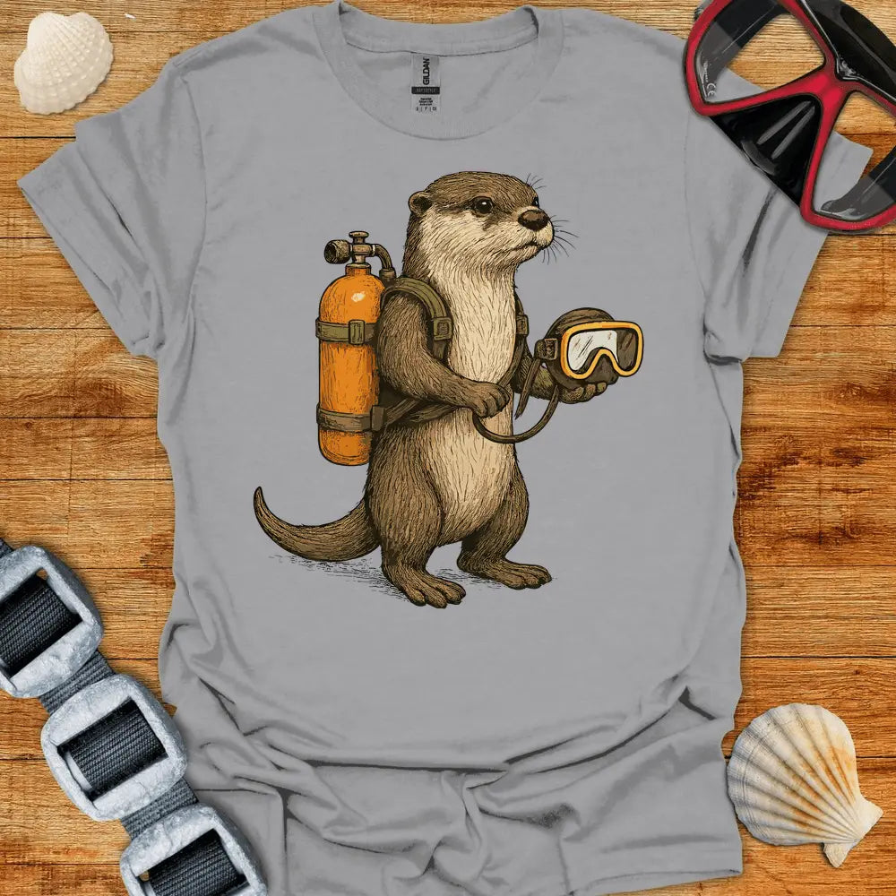 T-Shirt Sport Grey / S Scuba Otter T-Shirt