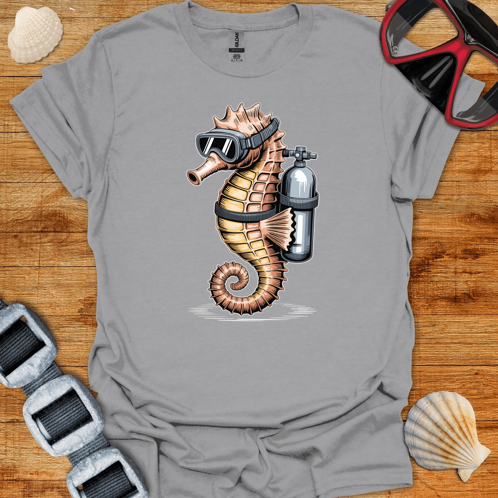 T-Shirt Sport Grey / S Seahorse Diver T-Shirt