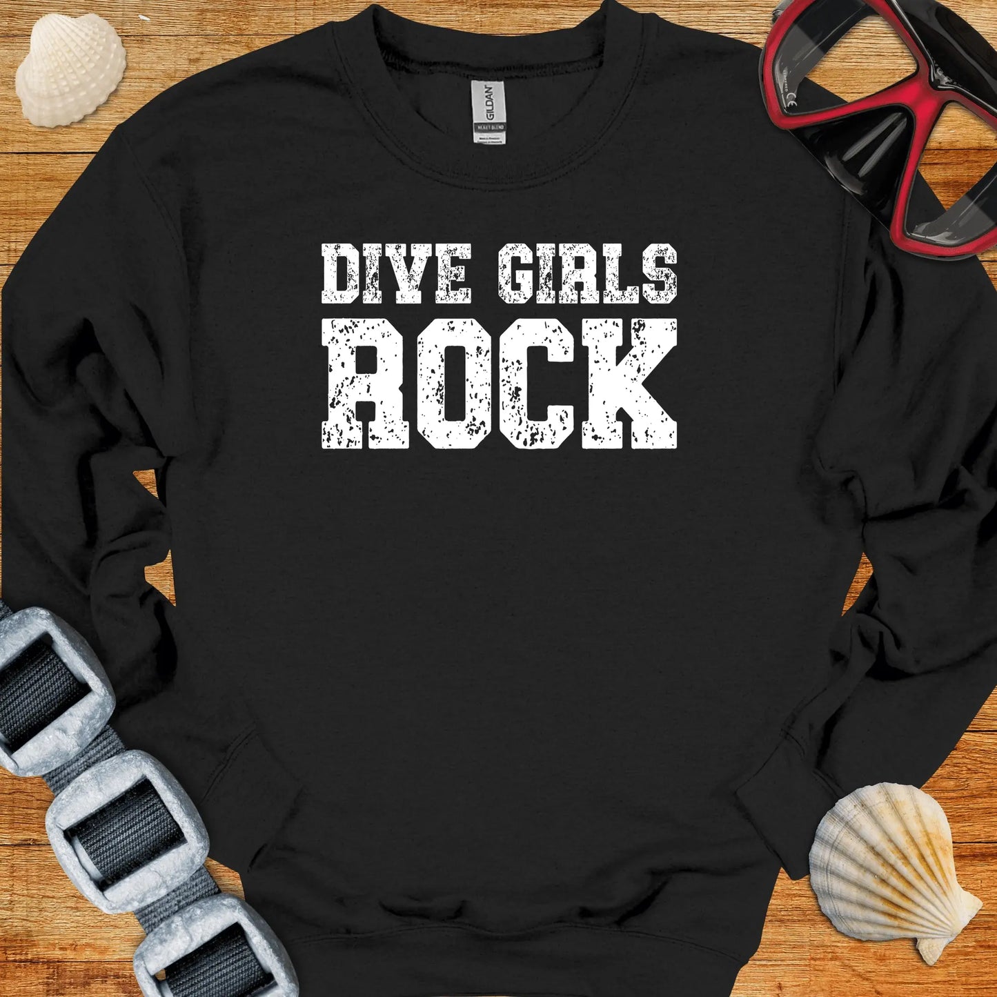 crewneck Black / S Dive Girls Rock Crewneck
