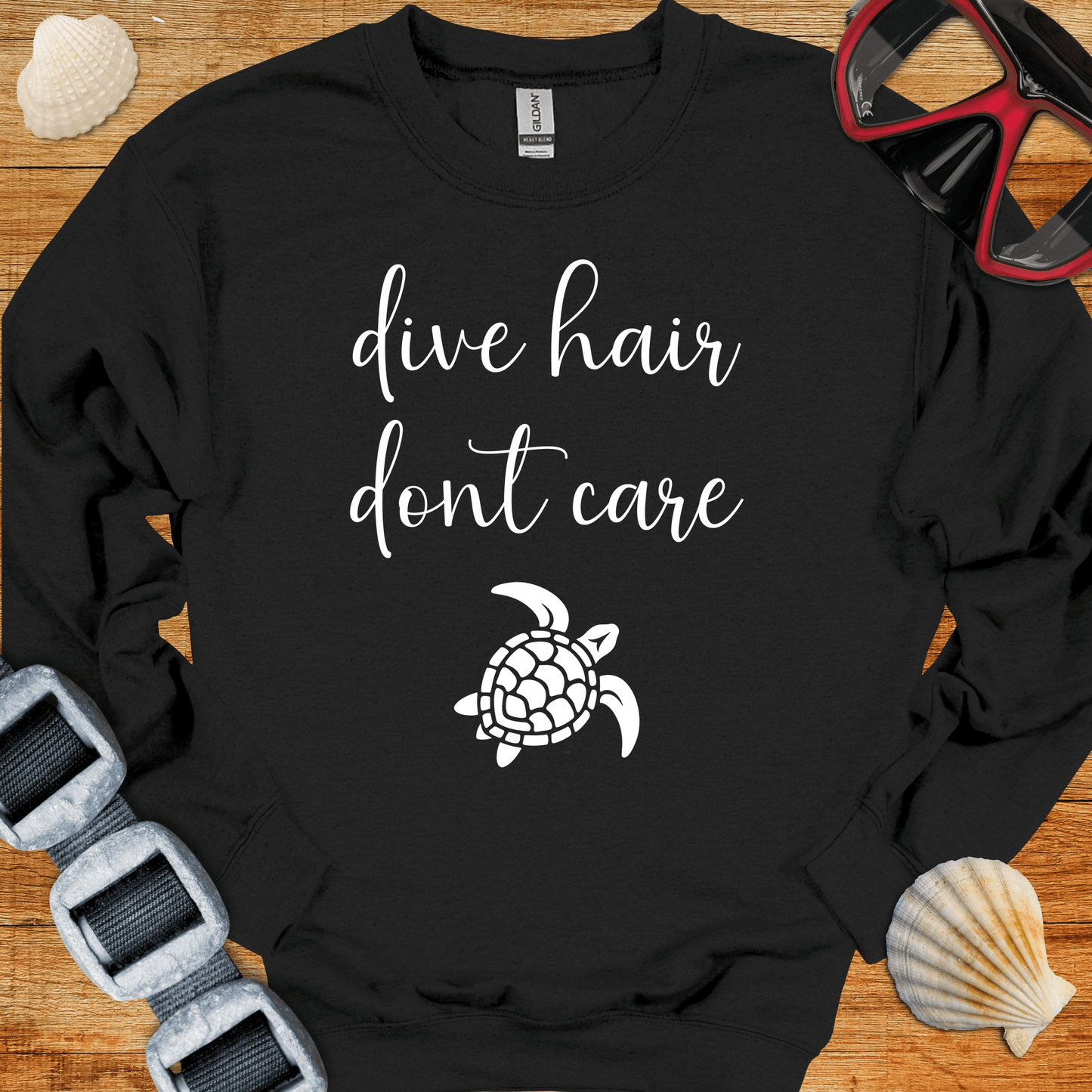 crewneck Black / S Dive Hair Dont Care Crewneck