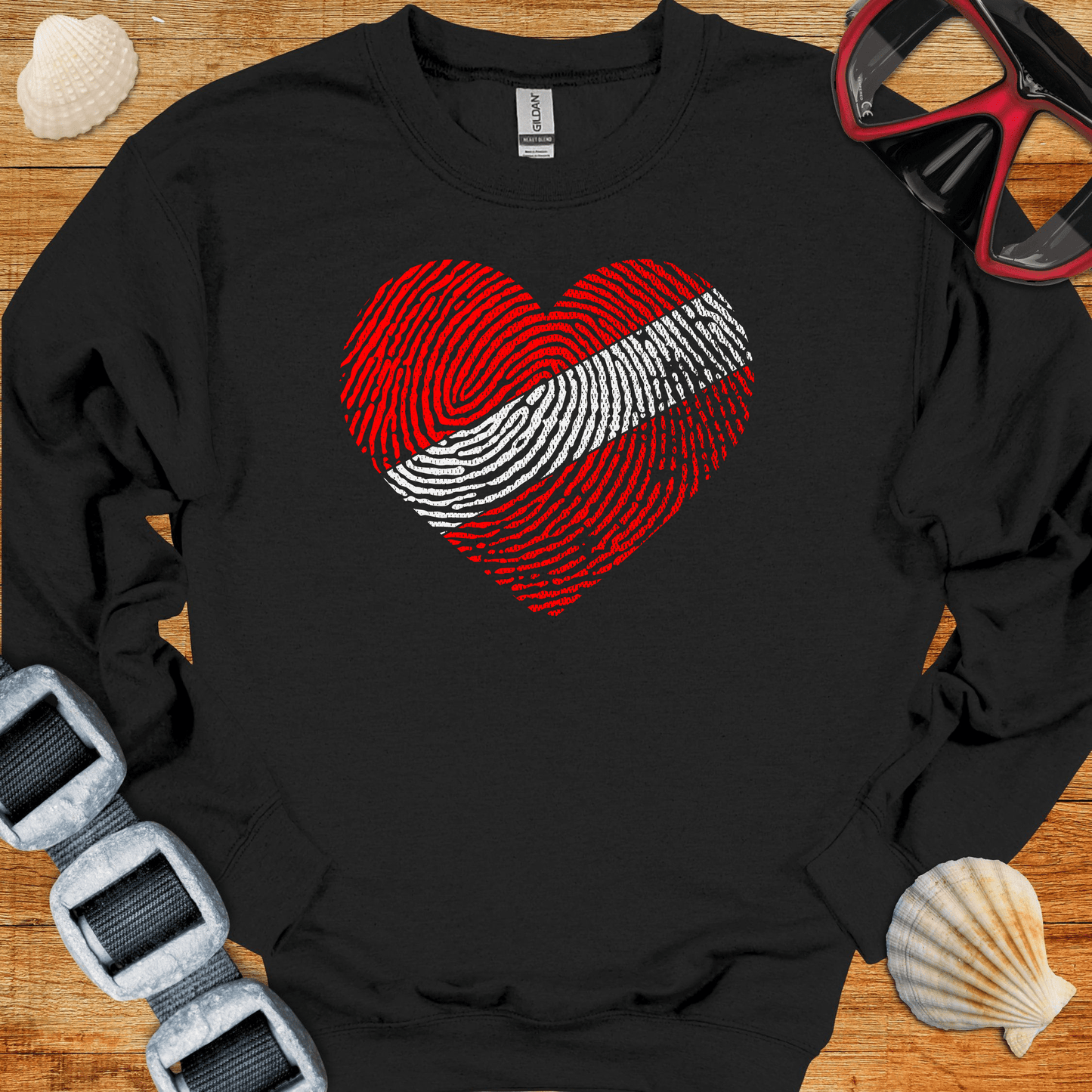 crewneck Black / S Diver Heart Crewneck