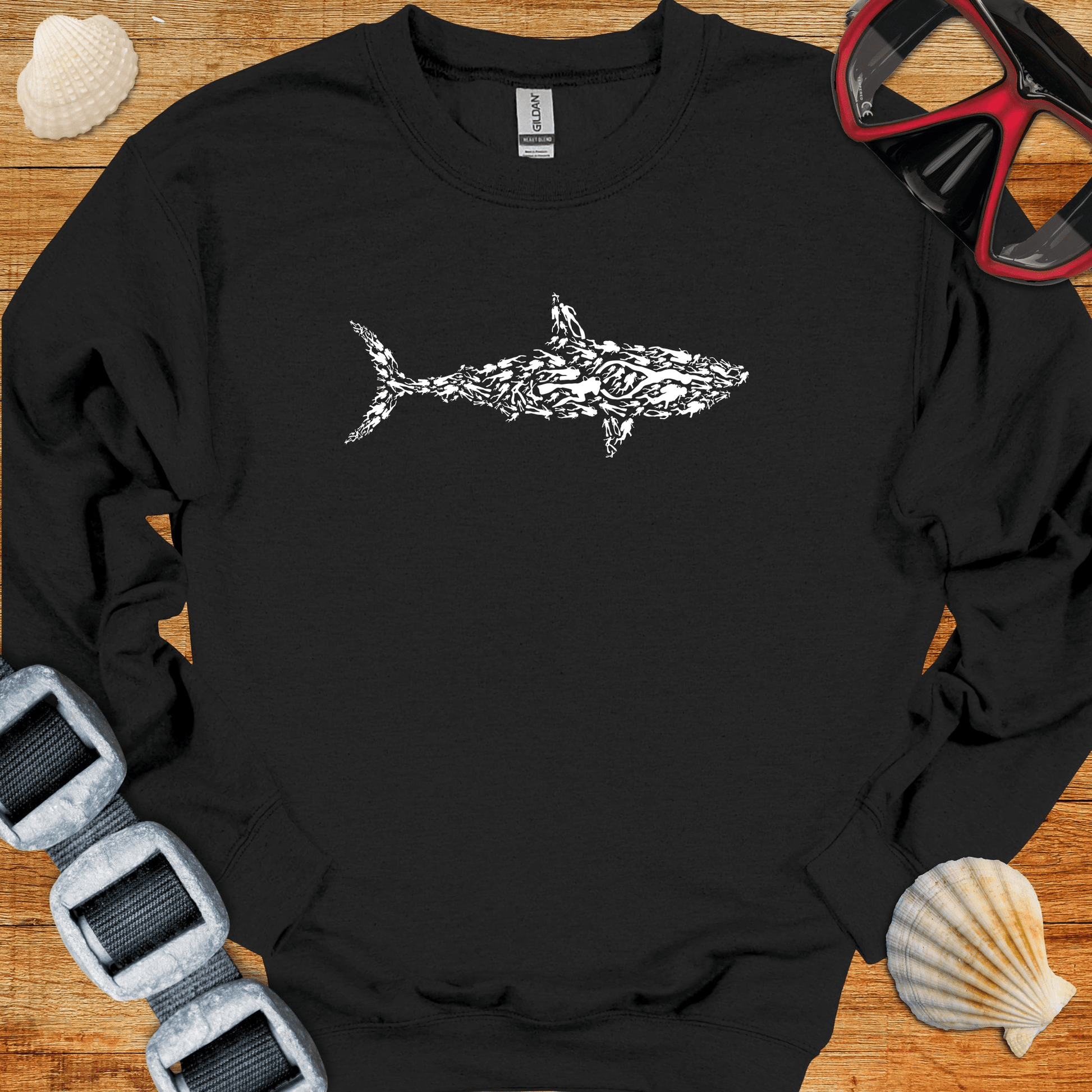crewneck Black / S Diver Shark Crewneck