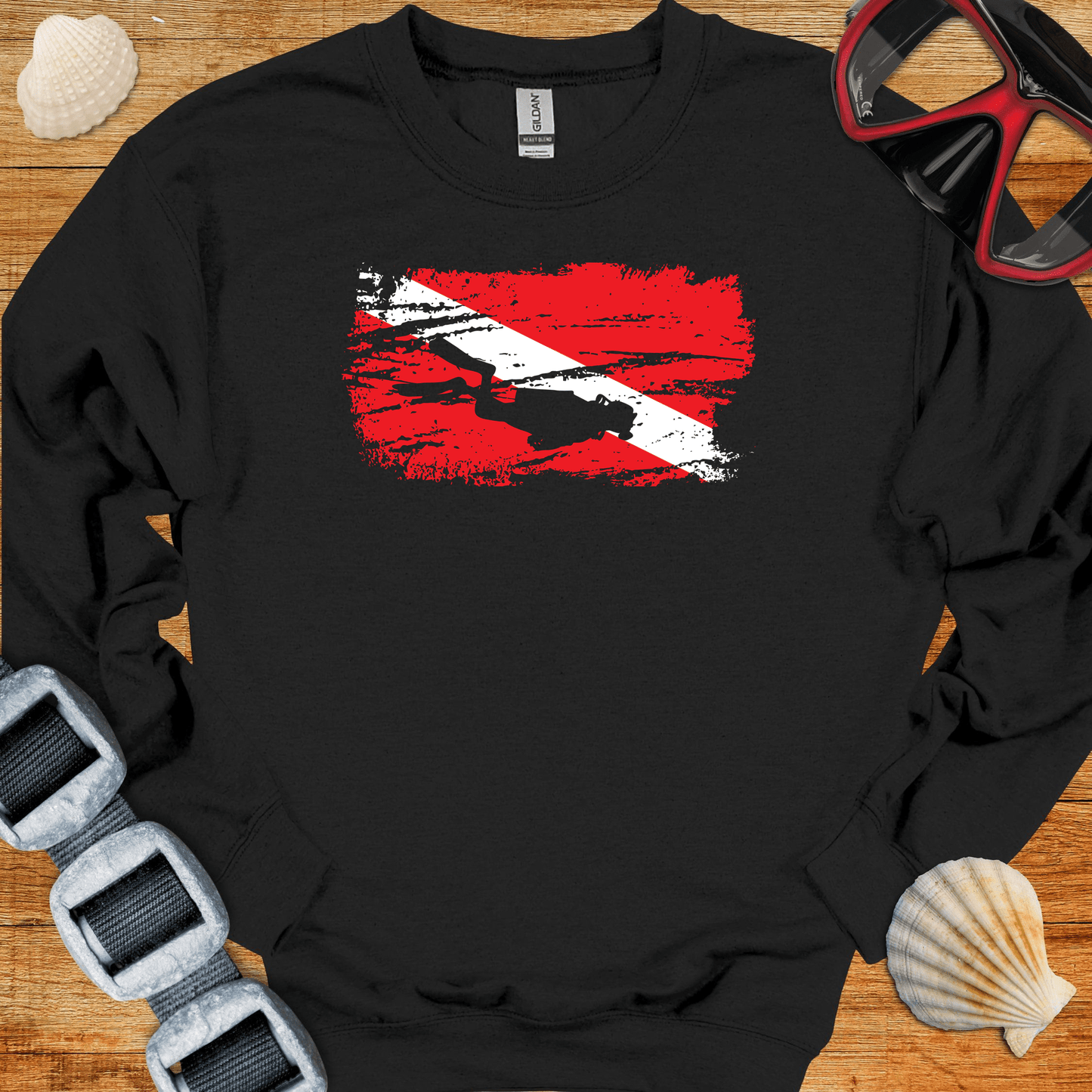crewneck Black / S Grunge Diver Flag Crewneck