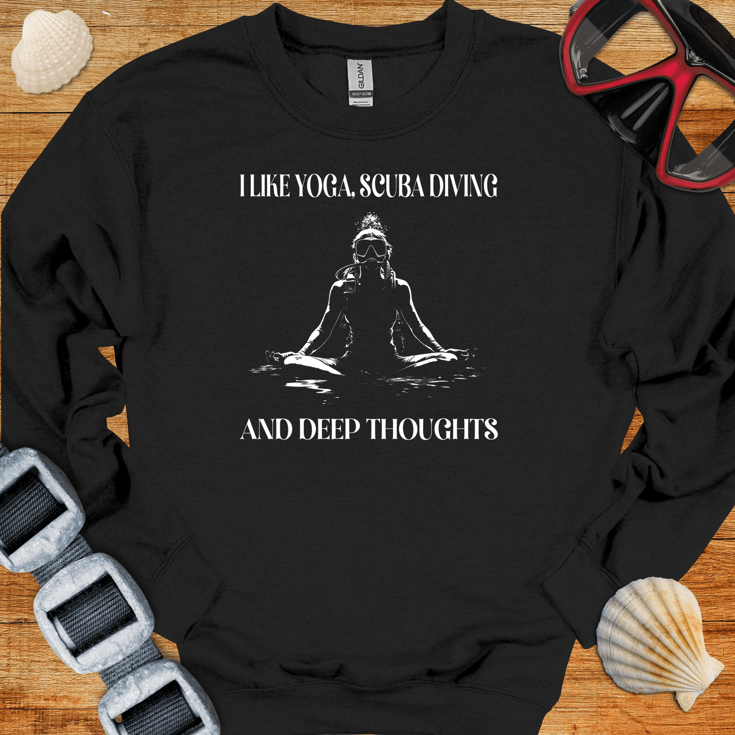 crewneck Black / S I Like Yoga & Diving Crewneck