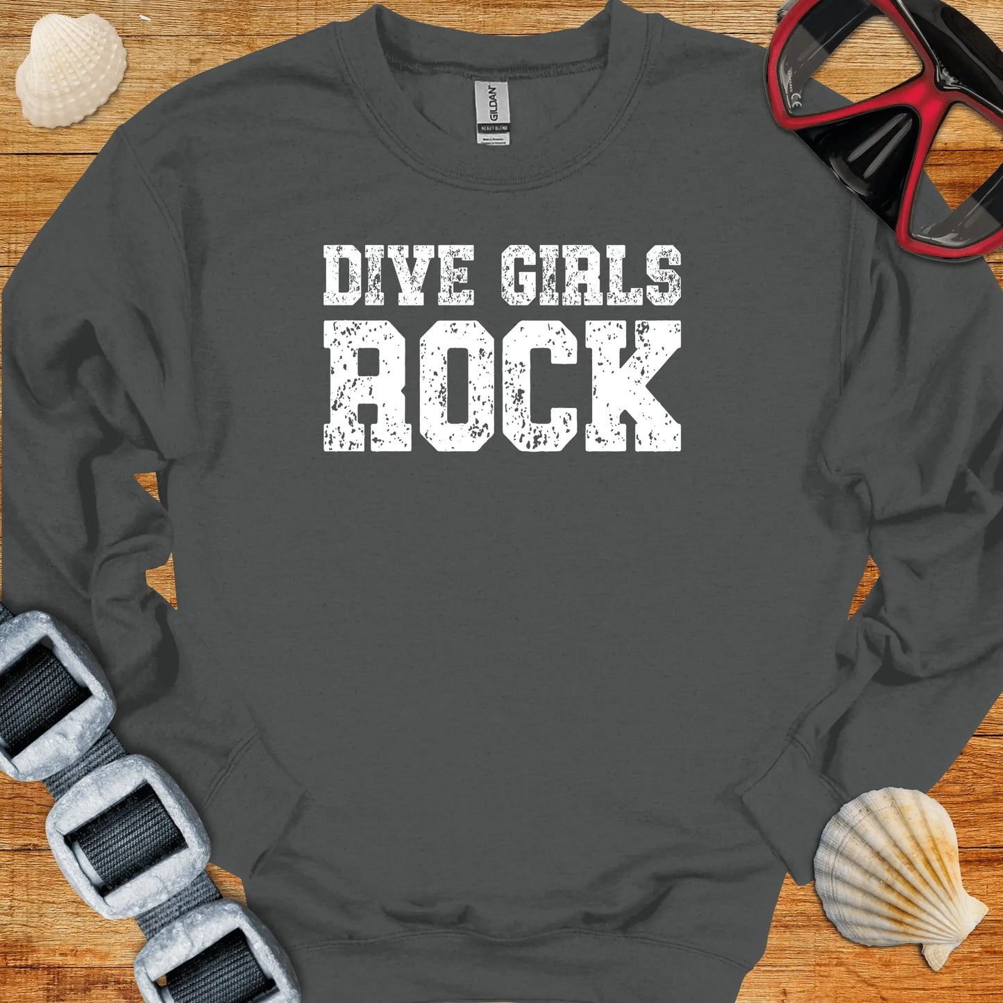 crewneck Charcoal / S Dive Girls Rock Crewneck