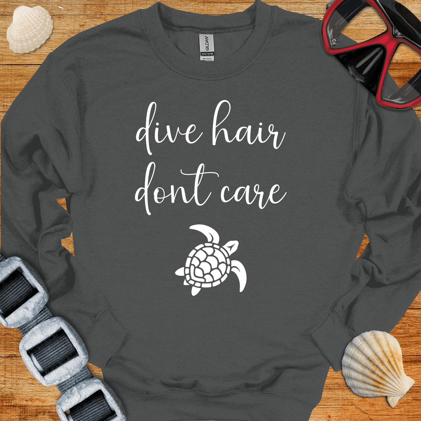 crewneck Charcoal / S Dive Hair Dont Care Crewneck