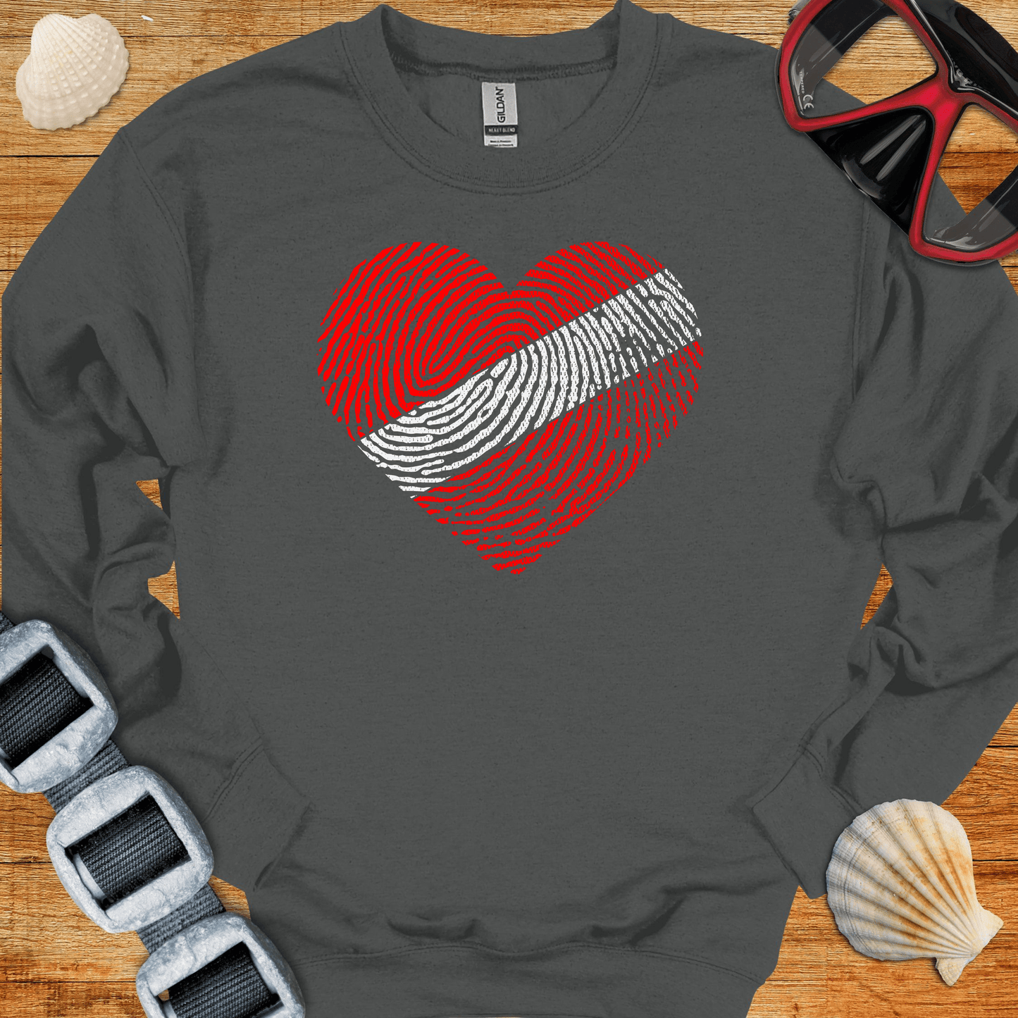 crewneck Charcoal / S Diver Heart Crewneck