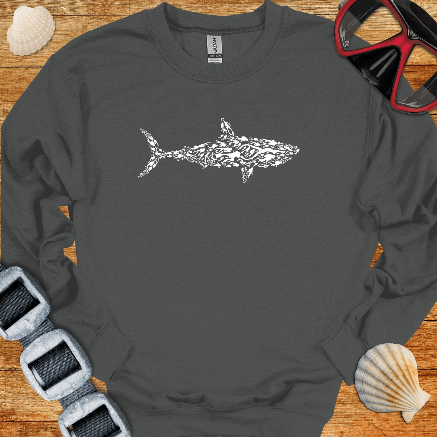 crewneck Charcoal / S Diver Shark Crewneck