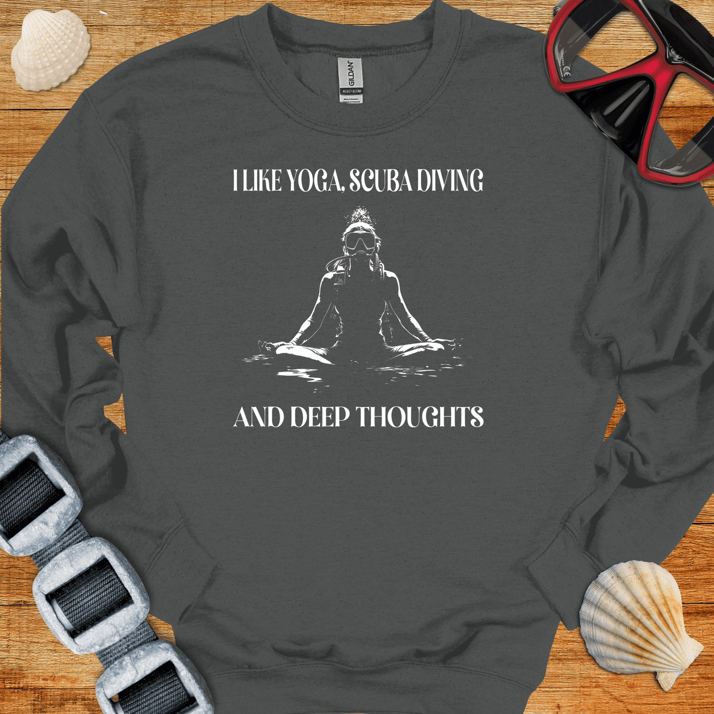 crewneck Charcoal / S I Like Yoga & Diving Crewneck